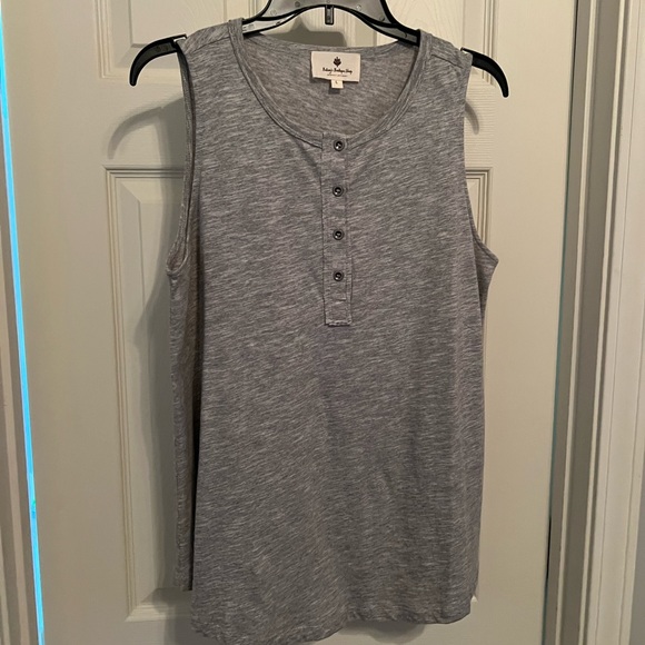 Gray Henley button tank - Picture 1 of 5